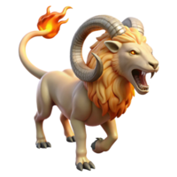 serene traditional A Fierce Chimera a Creature with a Lion S authentic png