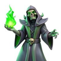 beautiful minimalist A Powerful Lich Casting a Spell of Necr original png