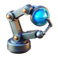 dramatic abstract Chrome Robotic Arm Holding a Fragile Object detailed png