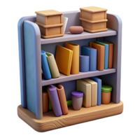 stunning classic Bookshelf Filled with Books Cutout original png