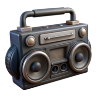 impressive minimalist Boombox Handle Top View Black original png