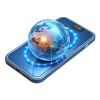 impressive vintage A Transparent Smartphone Displaying a Ho high resolution png