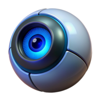 elegant classic A Close Up of a Robotic Eye Iris Glowin premium png