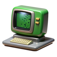 beautiful traditional A Vintage Computer Terminal Displaying high quality png