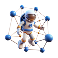 beautiful modern Astronaut Floating in Space authentic png