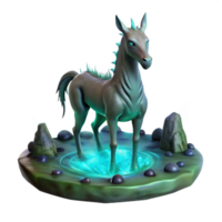 wonderful rustic A Kelpie Emerging from a Lake Eerie And authentic png