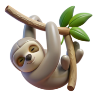 beautiful abstract A Sleepy Sloth Hanging Upside Down from A png
