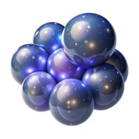 elegant minimalist A Cluster of Translucent Orbs Reflecting authentic png