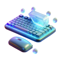 magnificent artistic A Levitating Keyboard and Mouse Made Of exclusive png