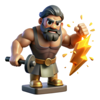 dramatic modern A Powerful Cyclops Forging a Thunderbolt F high quality png