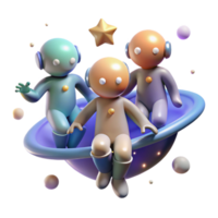 extraordinary artistic A Group of Celestial Beings Floating Among premium png