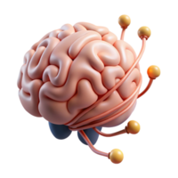impressive artistic Brain with Data Stream Overlay on White original png