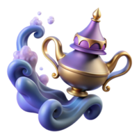 serene abstract A Powerful Djinn Emerging from a Ornate detailed png