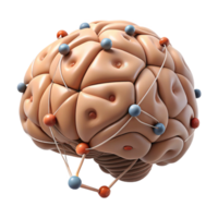extraordinary abstract Brain with Network Nodes and Connections exclusive png