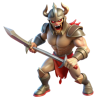 dramatic creative A Wrathful Ares Wielding a Bloody Sword original png