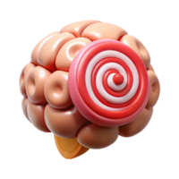 magnificent rustic Brain with Target Symbol Transparent Background detailed png