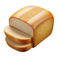 impressive artistic Bread Loaf Sliced on White Background authentic png