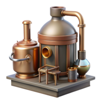 stunning vintage Brewing Equipment Setup Cutout original png