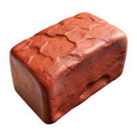 dramatic rustic Brick Red Clay Cutout on Transparent Background original png
