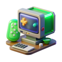 serene modern A Vintage Computer Monitor Displaying C high quality png