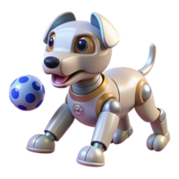 wonderful rustic A Robot Dog Playing Fetch in a Park Dayti original png