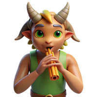 magnificent modern A Mischievous Satyr Playing a Pan Flute high quality png