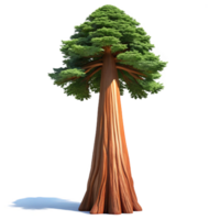 vibrant minimalist A Giant Sequoia Tree Reaching Towards The high quality png