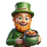 dramatic vintage Portrait of a Mischievous Leprechaun Wit authentic png