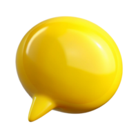 elegant abstract Bright Yellow Speech Bubble Transparent Background high resolution png