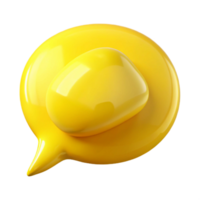 impressive artistic Bright Yellow Speech Bubble Transparent Background genuine png