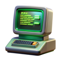 wonderful abstract A Vintage Computer Terminal Displaying L exclusive png