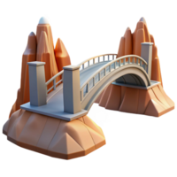 serene abstract A Futuristic Bridge Spanning a Vast Canyo genuine png