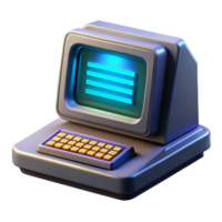beautiful artistic A Vintage Computer Terminal Displaying detailed png