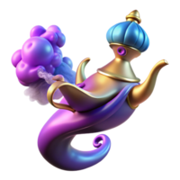 impressive contemporary A Powerful Djinn Emerging from a Magic L 4K png