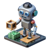 magnificent classic A Tiny Robot Meticulously Assembling a M exclusive png