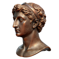 beautiful classic Bronze Statue Profile View Element high resolution png