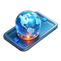 serene contemporary A Transparent Smartphone Displaying a Ho 4K png