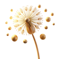 elegant abstract A Single Dandelion Seedhead Backlit by Go high resolution png