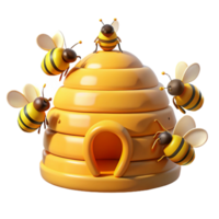 wonderful rustic A Group of Bees Buzzing Around a Hive W authentic png