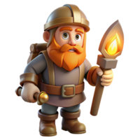 magnificent modern A Dwarf Miner with a Pickaxe Warm and F exclusive png