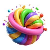 serene rustic A Whirlwind of Colorful Confetti Dynam detailed png