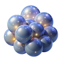 serene abstract A Cluster of Translucent Orbs Reflecting detailed png