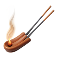 magnificent rustic Burning Incense Stick Close Up Element exclusive png