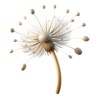vibrant abstract A Single Dandelion Seed Head with Seeds B exclusive png