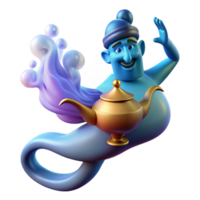 beautiful artistic A Powerful Djinn Emerging from a Magic L authentic png