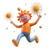 beautiful minimalist A Playful Sprite Dancing in a Sunbeam Su detailed png