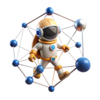 impressive modern A Lone Astronaut Floating in Space Surro original png