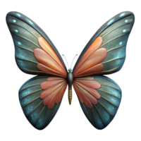 elegant rustic Butterfly Wings Spread Open Cutout detailed png