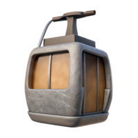 vibrant rustic Cable Car Silhouette Cutout with Transparent Background high quality png