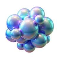 stunning abstract A Cluster of Iridescent Bubbles Floating I professional png